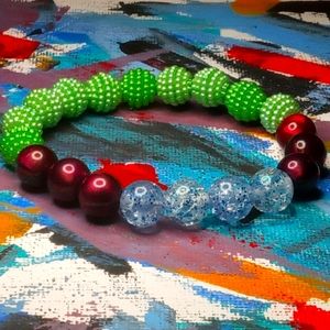 Green/red/blue bracelet